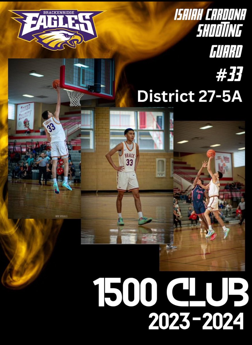 Congrats to our very own Isaiah Cardona for joining the 1500 Club. The staff and your teammates are proud of you. Let’s go Eagles!