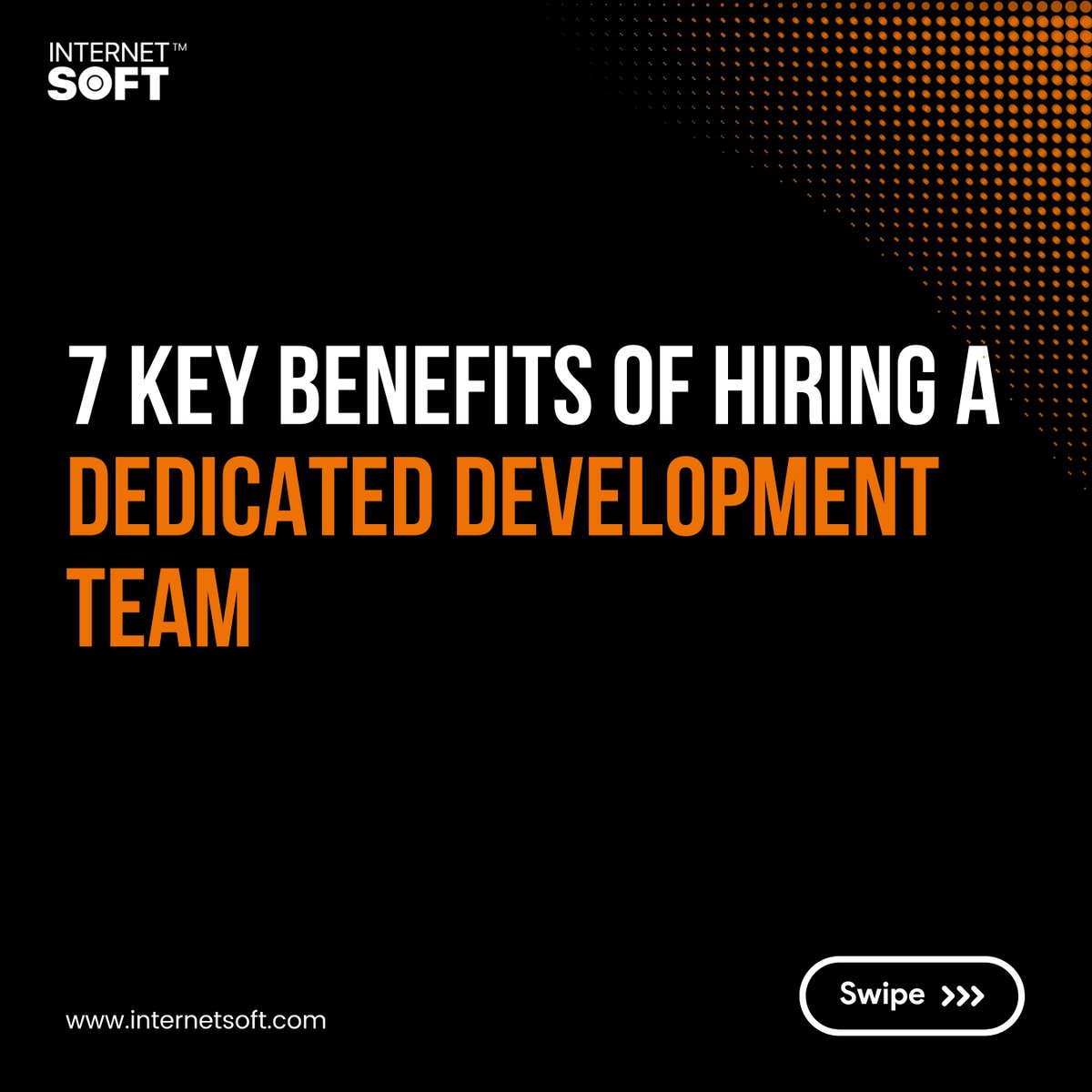 7 Key Benefits of Hiring a Dedicated Development Team

Read More - internetsoft.com/blogs/7-key-be…

#hiredevelopers #dedicatedteam #dedicateddevelopers #carouselpost #softwaredevelopmentcompany #softwaredevelopment #unitedstates #california #internetsoft