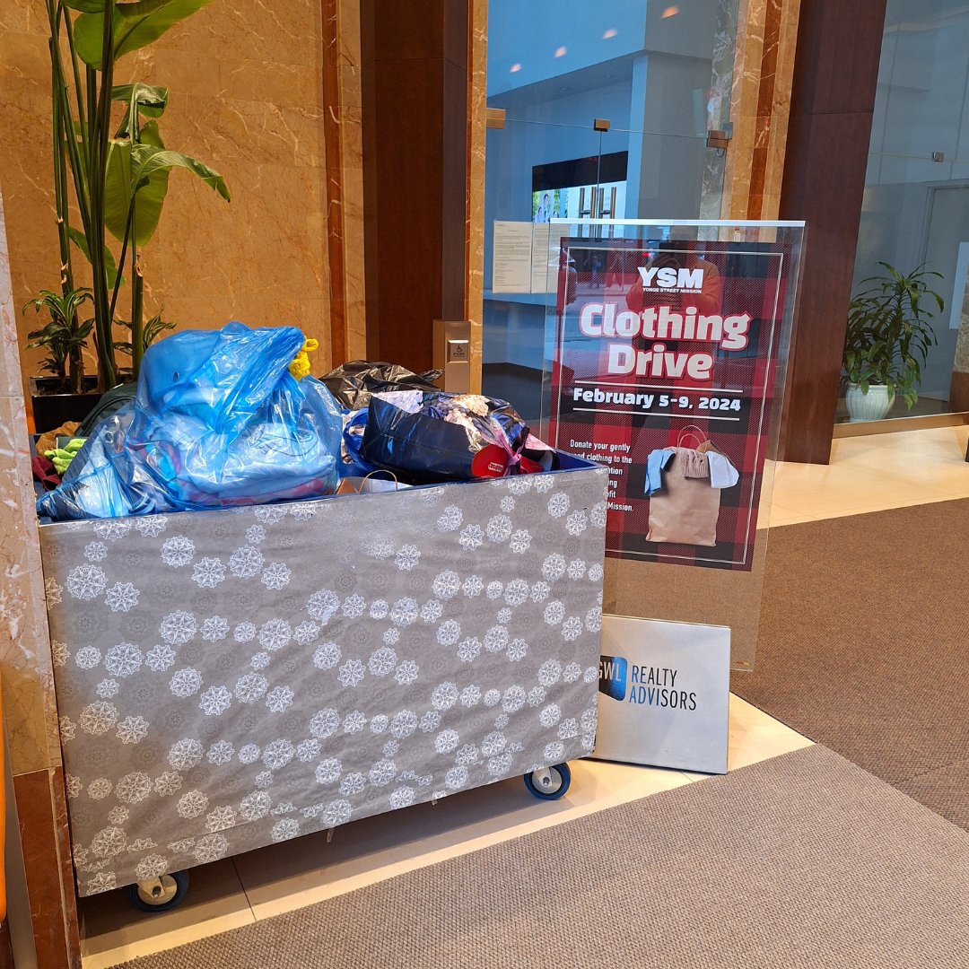 Working together for a great cause! Our Toronto Property Management teams have collected 40 bags of clothing for members of our community in need this month. Thanks to @ysm_to and Double Take Thrift Store for their work supporting communities in Toronto. #GWLRACares