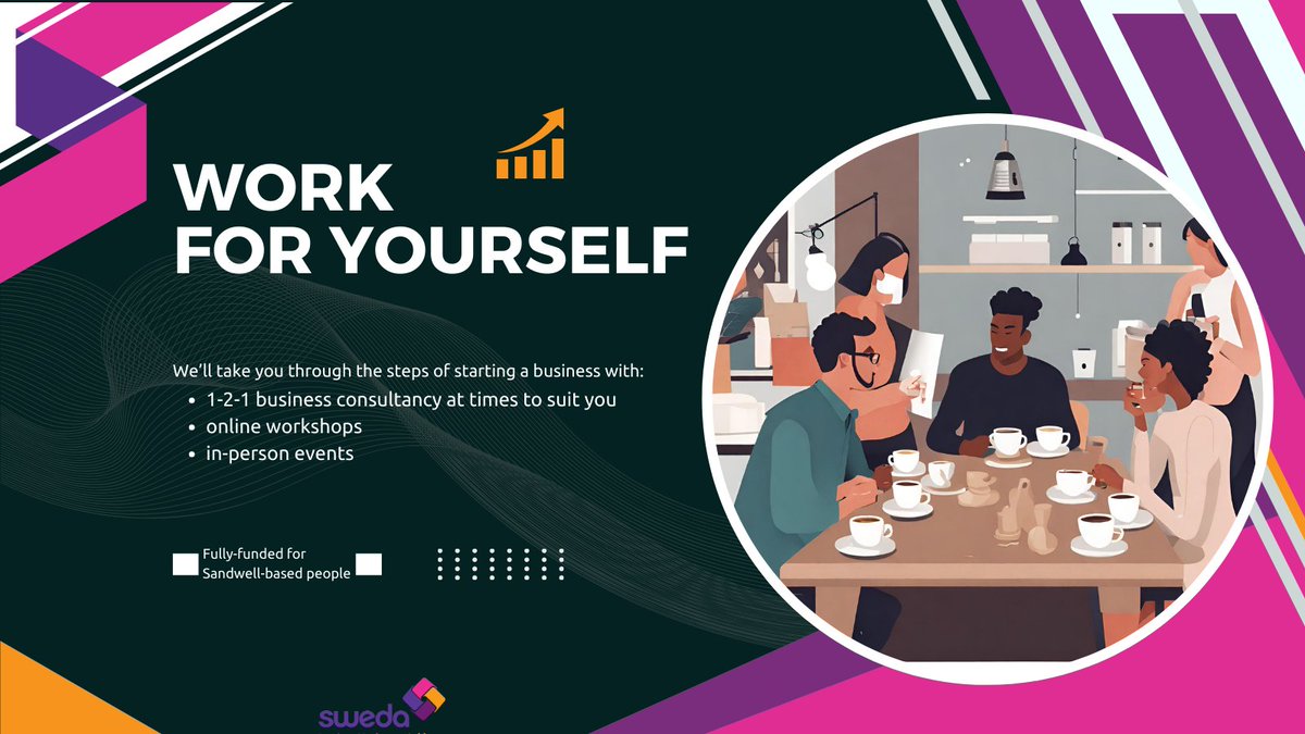 SwedaServices's tweet photo. CALLING SANDWELL
Looking to start a business?
We have fully funded advice and training for you.
DM or email to find out more rickie@sweda.org.uk https://t.co/gj1Ht4ba6k