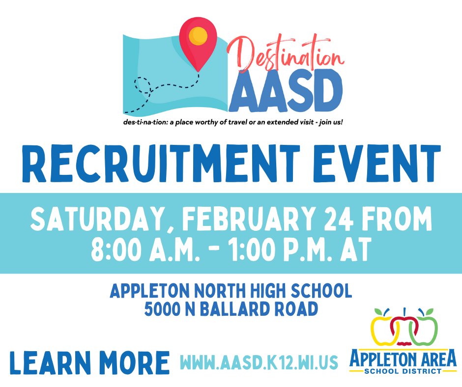 Educators, if you're looking to join an innovative district for next year, you're encouraged to attend! Meet school leaders, preview openings &amp; participate in an initial interview. Attendees MUST complete an application via Frontline before the event. applitrack.com/aasd/onlineapp…
