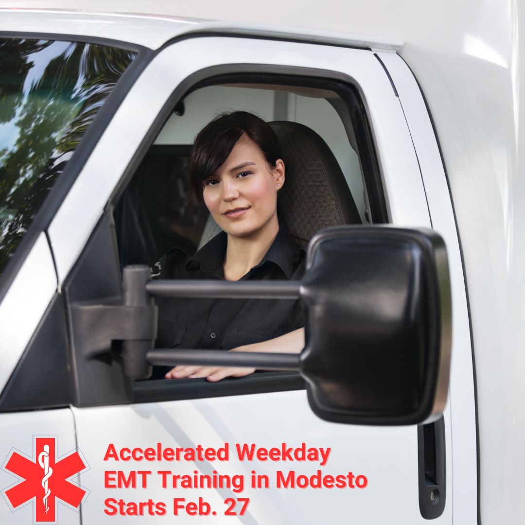 AHEDublin's tweet photo. Central Valley students--why drive to the Bay Area?  We have an accelerated weekday EMT training program running February 27-March 29 in our new Modesto location!  For more information or to register, visit: https://t.co/rAwvvSCZao https://t.co/y1iWWXA9A6