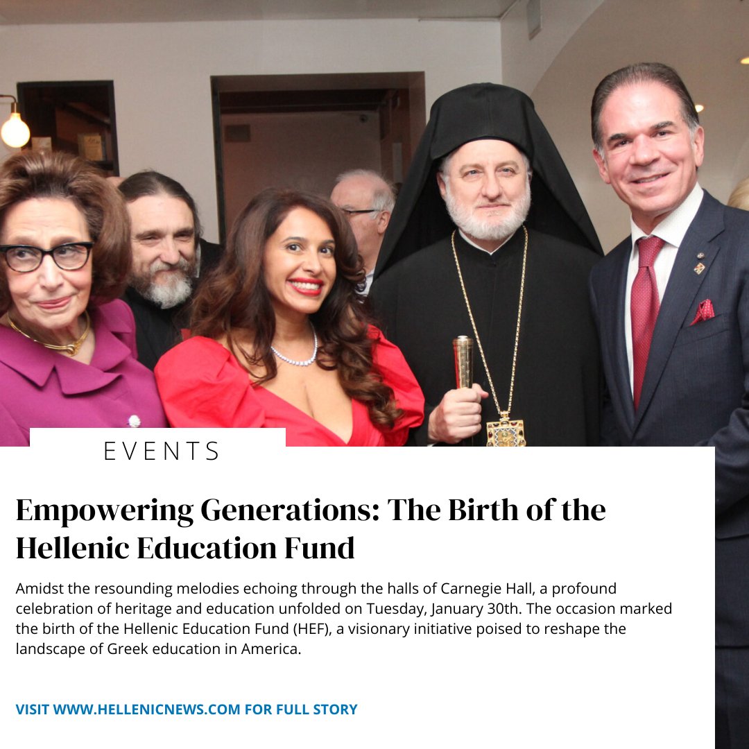 HellenicnewsofA's tweet image. Learn all about the birth of the Hellenic Education Fund and its mission to empower generations in our latest article.
l8r.it/jGlL

 #HellenicEducationFund #GreekEducation #l100 #goarch #greekarchdiocese #greeklanguage #hellenicnews #hellenicnewsofamerica