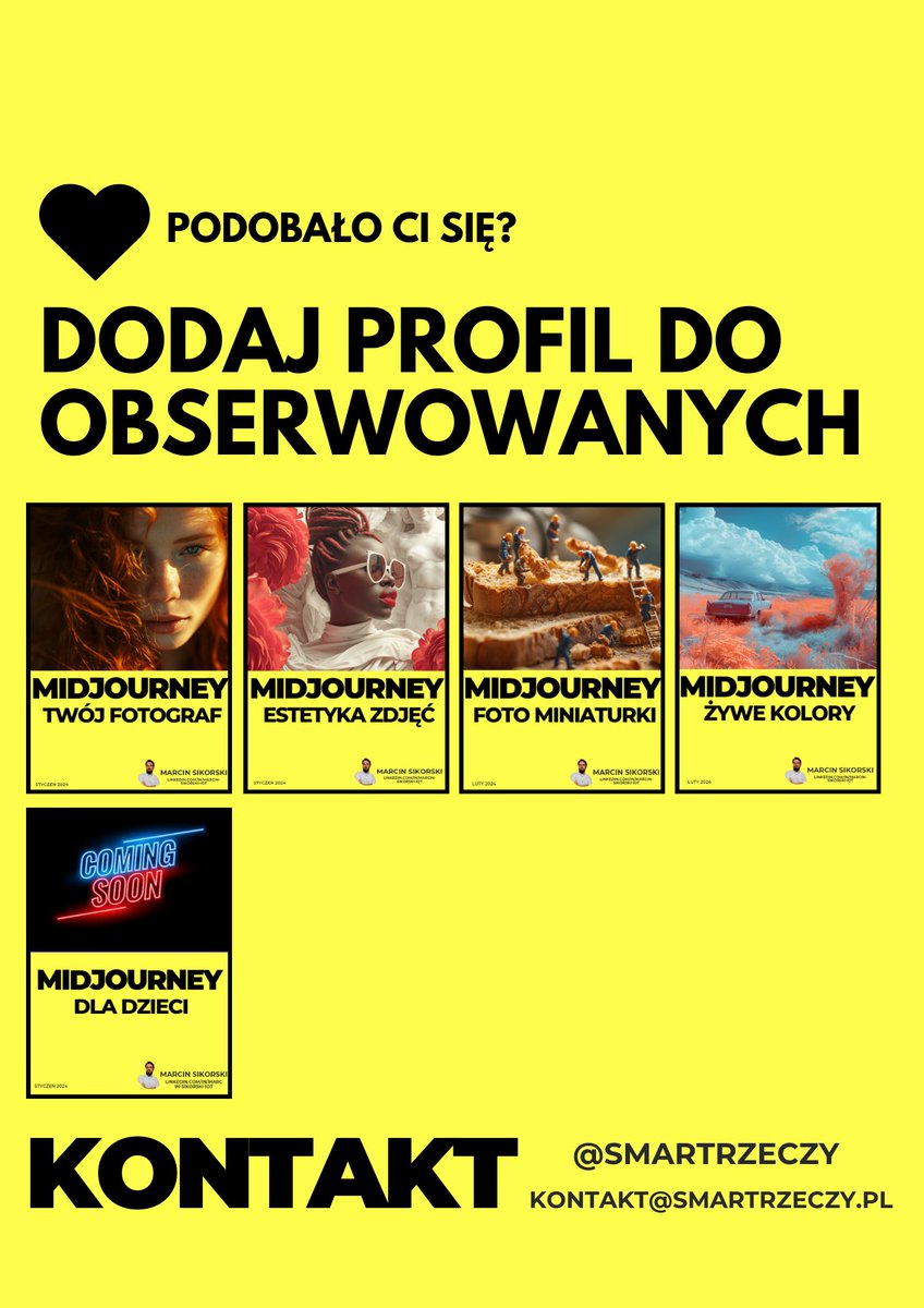 smartrzeczy's tweet photo. Podobało ci się?

👉 Dodaj mój profil do ulubionych, aby wspólnie odkrywać AI
👉 Napisz na adres kontakt@smartrzeczy.pl by porozmawiać o współpracy
👉 Daj znać o czym chciałbyś kolejny poradnik https://t.co/IYEylYn2YM