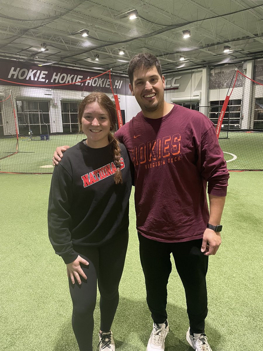 5 weeks of Monday night hitting well spent with @HokiesSoftball learning from one of the best @HuemulMata!! Can’t wait to come back!!! @VTechSBcoach @JennyKM11 @michaellew10 @jjpower19 @NationalsCC @national16usars