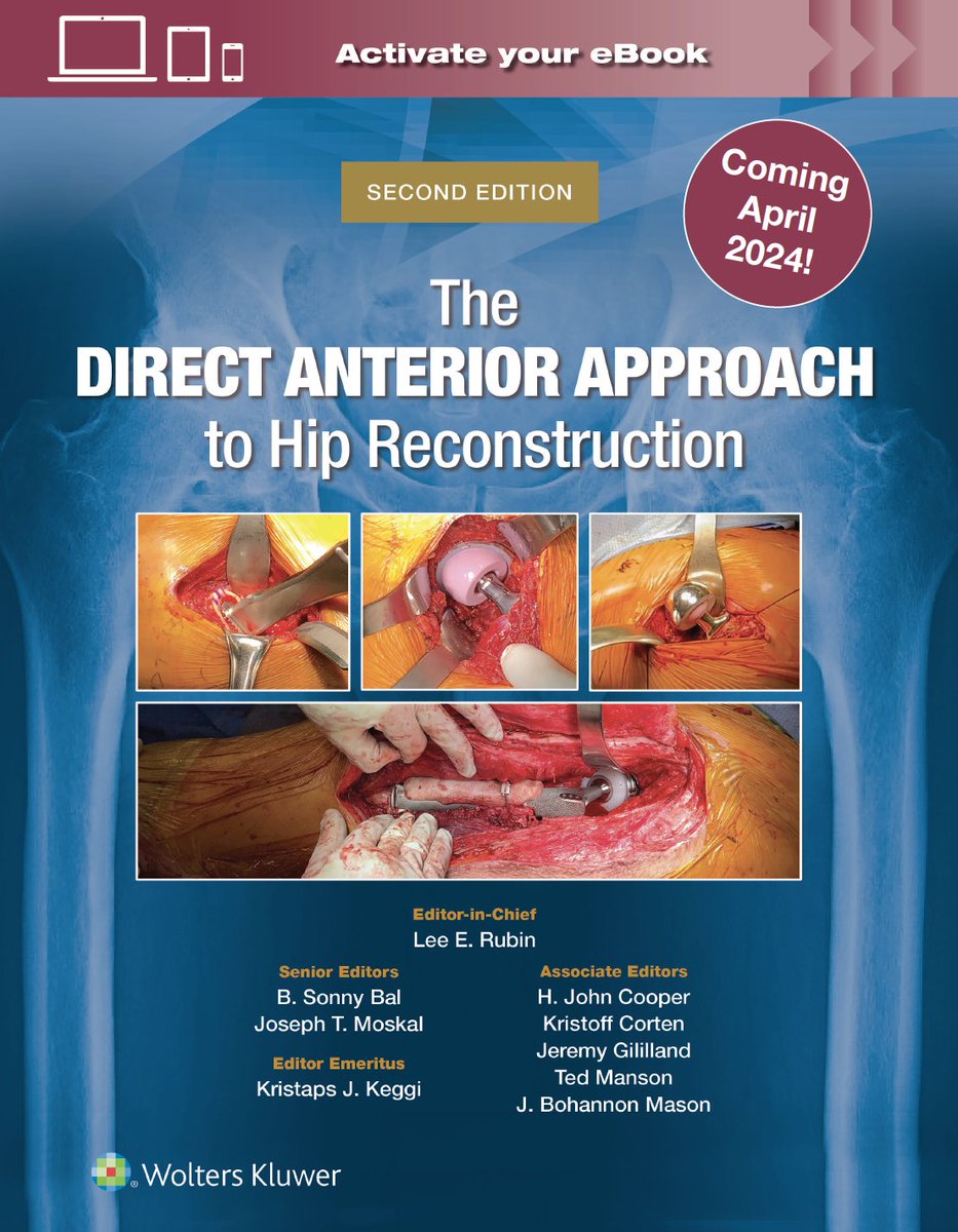 Lee E. Rubin, M.D., FAAOS, FAAHKS, FAOA (@drleerubin) on Twitter photo 🚨🚀🚀🚨LAUNCHING THIS WEEK @ #AAOS2024 :
The SECOND EDITION of The Direct Anterior Approach to Hip Reconstruction!!! #Hip #HipReplacement #THA
I'm so excited to share the news with everyone in #OrthoTwitter, <a href="/AAOS1/">AAOS</a>, <a href="/AAHKS/">AAHKS</a>, <a href="/AAHKS_YAG/">AAHKS Young Arthroplasty Group</a>, <a href="/womenAAHKS/">WomenInArthroplasty</a> 🚨🚀🚀🚨LAUNCHING THIS WEEK @ #AAOS2024 :
The SECOND EDITION of The Direct Anterior Approach to Hip Reconstruction!!! #Hip #HipReplacement #THA
I'm so excited to share the news with everyone in #OrthoTwitter, <a href="/AAOS1/">AAOS</a>, <a href="/AAHKS/">AAHKS</a>, <a href="/AAHKS_YAG/">AAHKS Young Arthroplasty Group</a>, <a href="/womenAAHKS/">WomenInArthroplasty</a>