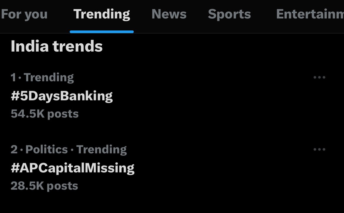 Rjyo524's tweet photo. Trending in India #5DaysBanking  @idesibanda @ChVenkatachalam @PMOIndia @nsitharaman @UFBUIndia https://t.co/CO0p5AuZ9m