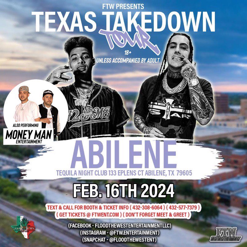 FiguzMME's tweet photo. 2.16.24 #Lenetown #abilenetx #lil2z @pesopeso409 #floodthewestentertainment #moneymanentertainment #figuz #dflo https://t.co/mHWbwPJdHN