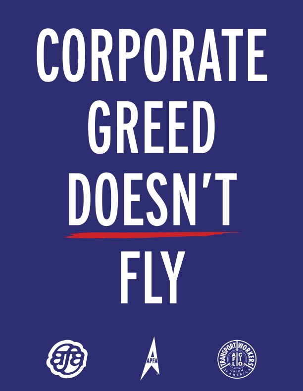 No matter the uniform we wear, Flight Attendants are fighting corporate greed. We deserve fair contracts now! #ContractNow #PayUsOrCHAOS @afa_cwa