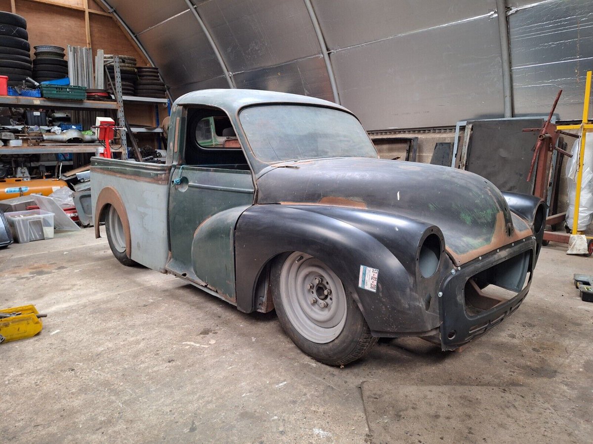 UKProjectCars's tweet photo. Ad:  Morris Minor Pickup Hot Rod Project
On eBay here -->> https://t.co/MtPPp9AiL6

 #MorrisMinor #HotRodProject #ClassicCarRestoration #CarProject #ClassicCarCommunity #CarRestoration #CustomCar https://t.co/EZ8f2izBrj
