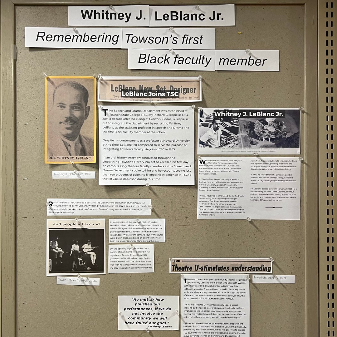 CookLibraryOfTU's tweet photo. Check out the beautiful display on the 5th floor celebrating TU's first Black faculty member, Whitney J. LeBlanc Jr. He was also an author, artist, and producer of the 1970's television show "Good Times"
#BlackHistoryMonth #CookLibrary https://t.co/BjGAElWxhe