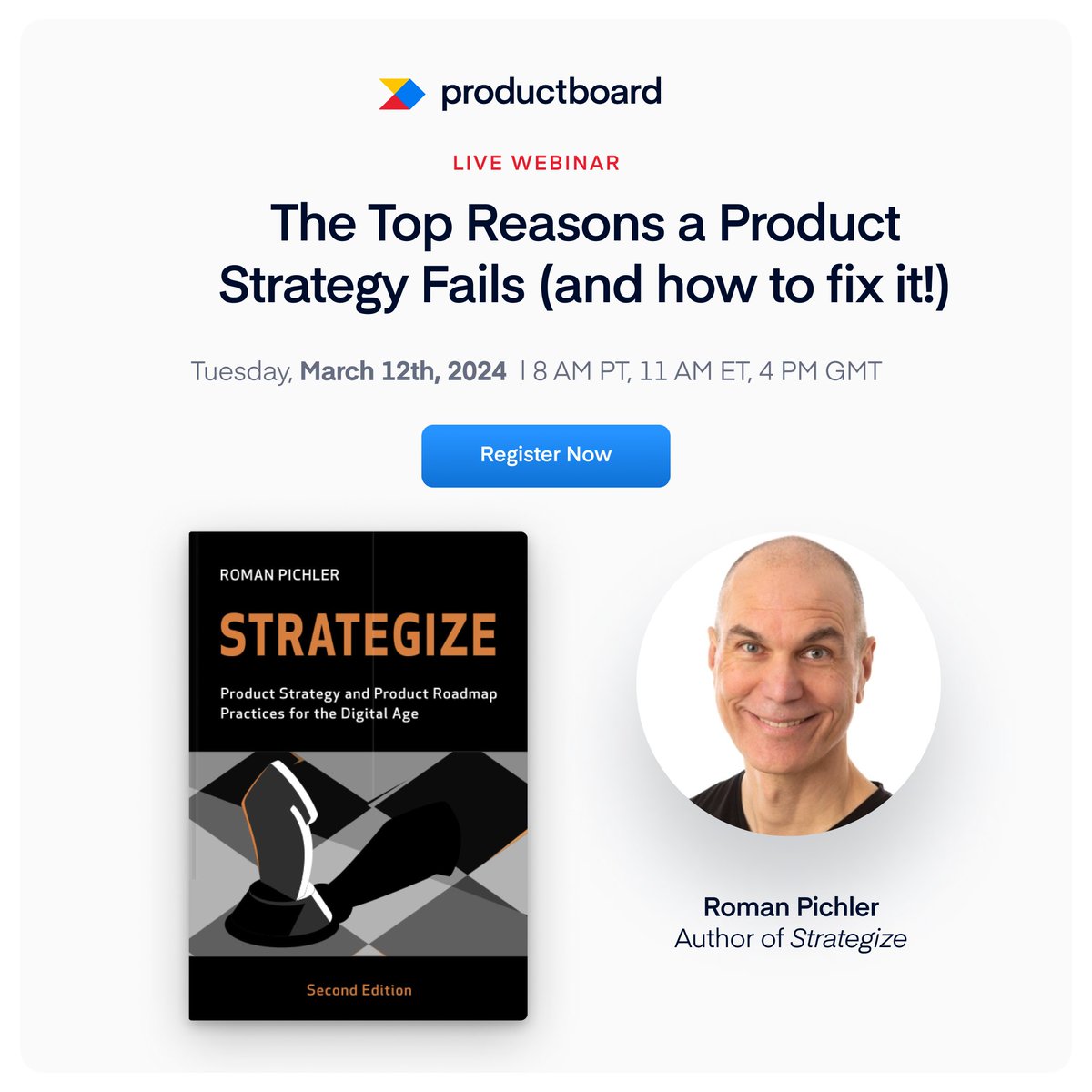 Why do some products fail? 🤔 Join our webinar with @RomanPichler to explore common product strategy mistakes. Don't miss out! bit.ly/3uaUWRs #ProductSuccess #LearnFromTheBest