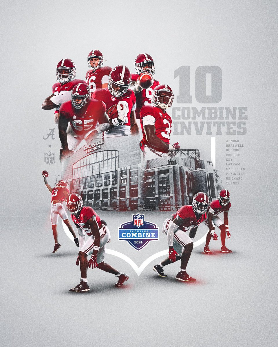 Cleriga's tweet photo. #GamePlan 
#RollTide 
#NFL 
#NFCombine 
#VamosMareaCarmesí 
NFL scouting combine
RB Jase McClellan
WR Jermaine Burton
OL JC Latham
DL Justin Eboigbe
LB Chris Braswell
LB Dallas Turner
DB Terrion Arnold
DB Jaylen Key
DB Kool-Aid McKinstry
K Will Reichard https://t.co/mqavjKsodv