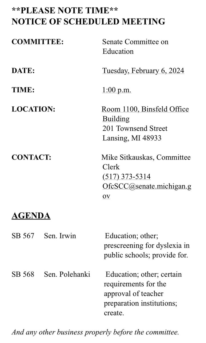 LiteracyMI's tweet photo. @MIHouseDems @MI_Republicans  LETS GET IT DONE TODAY @koleszar_matt @JeffMIrwin https://t.co/H0aKymDVSi