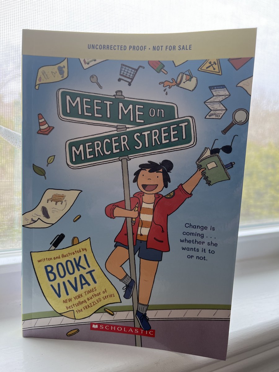 Meet Me on Mercer Street by @thebookiv is an illustrated #mg novel about art, change, and the power of community. A heartfelt book with fun artwork. @Scholastic @etblouin #bookexcursion