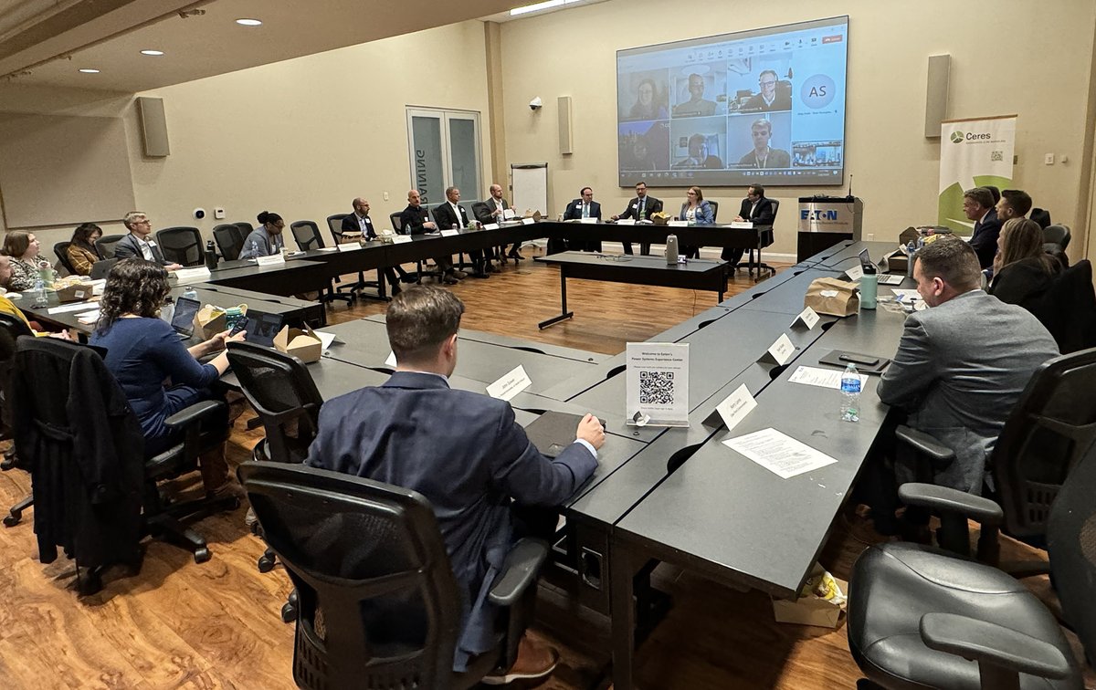 The Ceres team was thrilled to host an event with <a href="/eatoncorp/">Eaton</a> last week! Companies met with policymakers to share perspectives on how Pennsylvania's public and private sectors can work together to maximize federal clean energy and infrastructure investments.