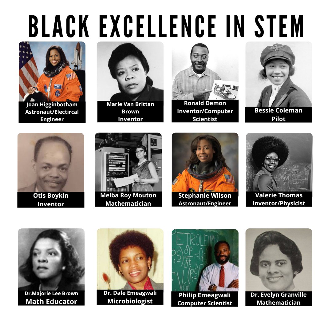LatinasinSTEM's tweet photo. It is Black History Month. Let us celebrate the voices and work of the Black STEMinists all months of the year. Post 1/2
#STEM #science #blackscientist #blackinchem #BlackinTech #blackengineers #blackinbio #blackinSTEM #blackinastro https://t.co/UWSC92Gah3