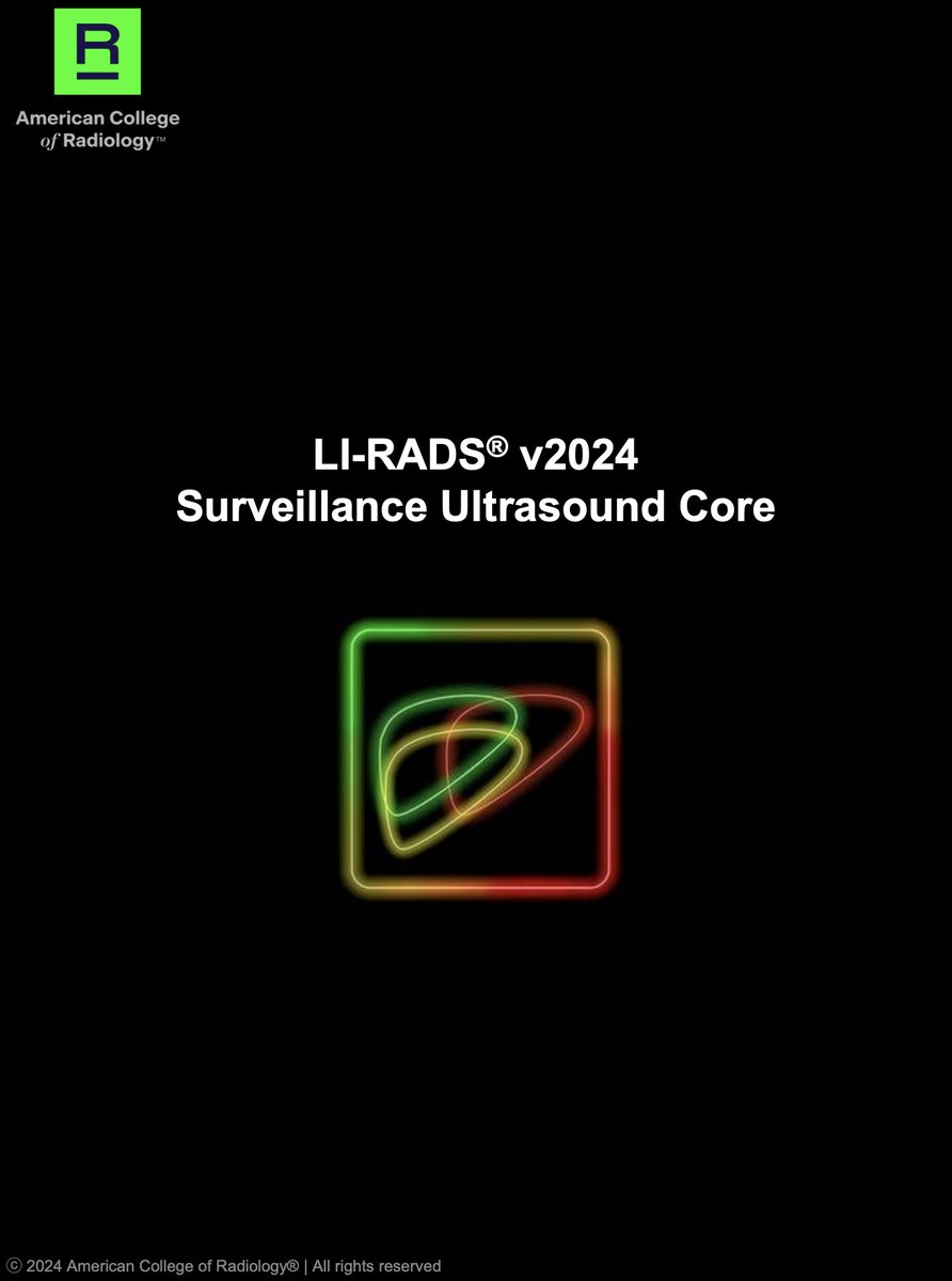 BREAKING NEWS! The NEW #LIRADS v2024 Surveillance Ultrasound Core has been published on the <a href="/RadiologyACR/">American College of Radiology</a> website with new terminology, management recommendations, and nomenclature! Download the core today! #HCC #Liver <a href="/sruradiology/">SRU Radiology</a> <a href="/SocietyAbdRad/">Society of Abdominal Radiology | SAR</a> 

acr.org/-/media/ACR/Fi…
