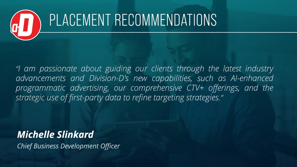 Division__d's tweet image. Elevate your advertising game with our latest innovations! From the power of AI-enhanced programmatic advertising to the expansive reach of CTV+ and precision of first-party data targeting, we&apos;re setting the stage for your next big leap. 

#Programmatic #DigitalMediaPartner