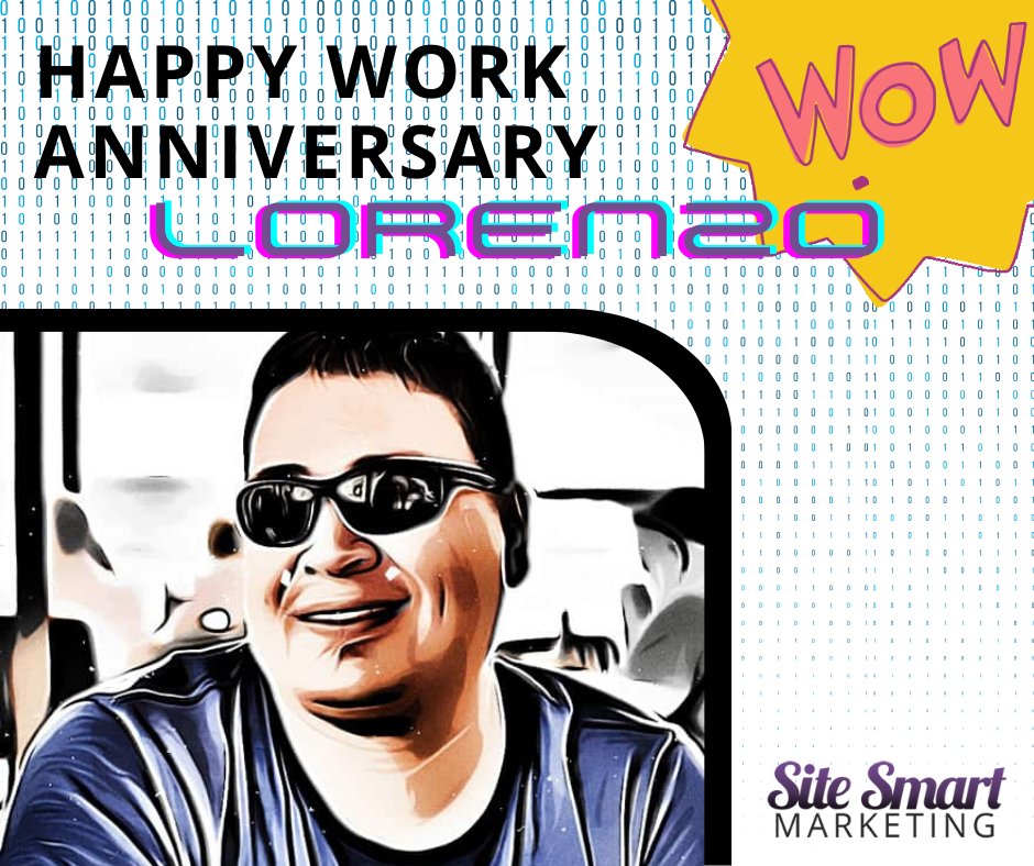 Happy Work Anniversary to the website whisperer, security slayer, and all-around tech wizard, Lorenzo! ‍

#HappyWorkAnniversary #Gratitude #Dedication #Teamwork #Appreciation #WorkplaceCulture #WorkFamily #WebDevLife #SecurityFirst #SiteSmartMarketing