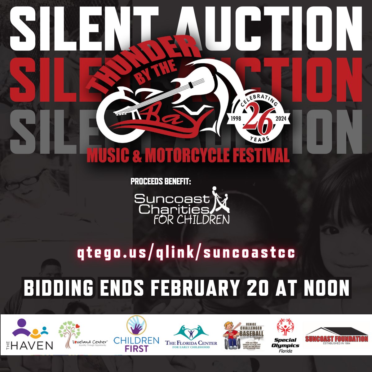 thunderbythebay's tweet photo. There’s still time to place your bids in our 2024 Silent Auction! ✋ Explore the incredible items we have for you to try and win. And don’t forget that ALL proceeds raised will benefit Suncoast Charities for Children: https://t.co/bVCp6Tf6nx #TBTB2024 https://t.co/T5NeCVOguT