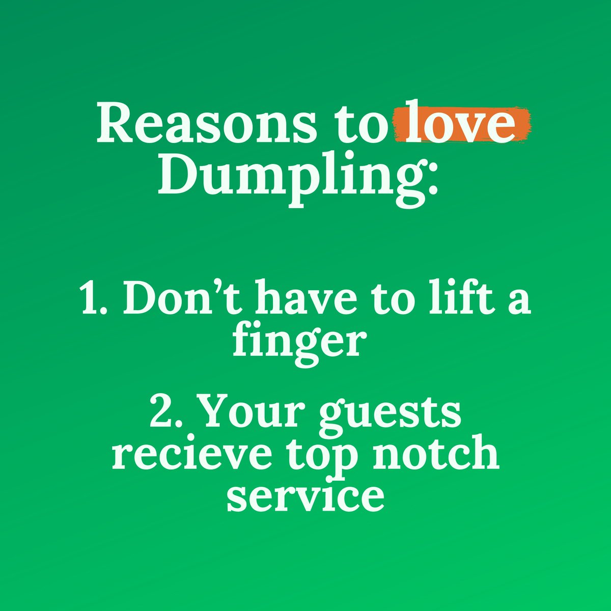 dumplingUS's tweet photo. Some of the many reasons to love Dumpling Resort this Valentine's Day 💚 https://t.co/YiBjOPJyie