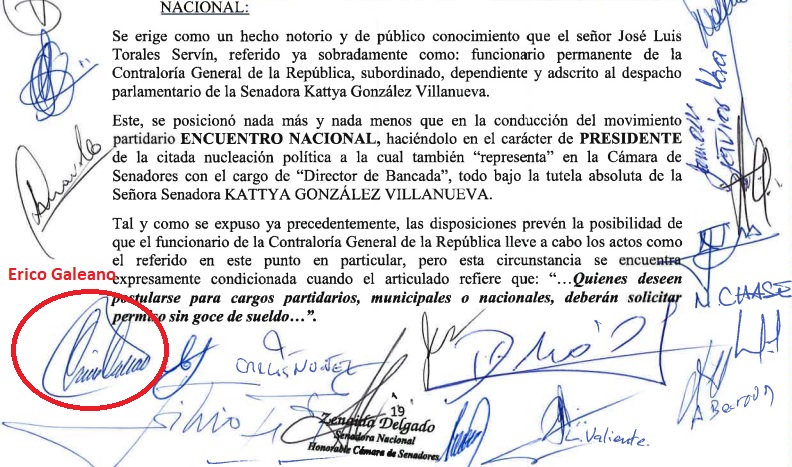elnacionalpy's tweet photo. INCREÍBLE | 🇵🇾🇵🇾🇵🇾

🔹Quienes firmaron pidiendo la destitución de la senadora Kattya González y votarán a favor son, entre otros:

🔹Erico Galeano, imputado por mega causa de narcotráfico y lavado de dinero A Ultranza PY

🔹Hernán Rivas, imputado por supuestos títulos falsos.

🔹"Chaqueñito" Vera, quien llegó al Congreso de "rebote" traicionando después al electorado de su movimiento y horas antes dijo que "le importa tres huevos lo que pasa en el Congreso" porque está de receso parlamentario y que "no tiene nada contra Kattya González" 

#ElNacional