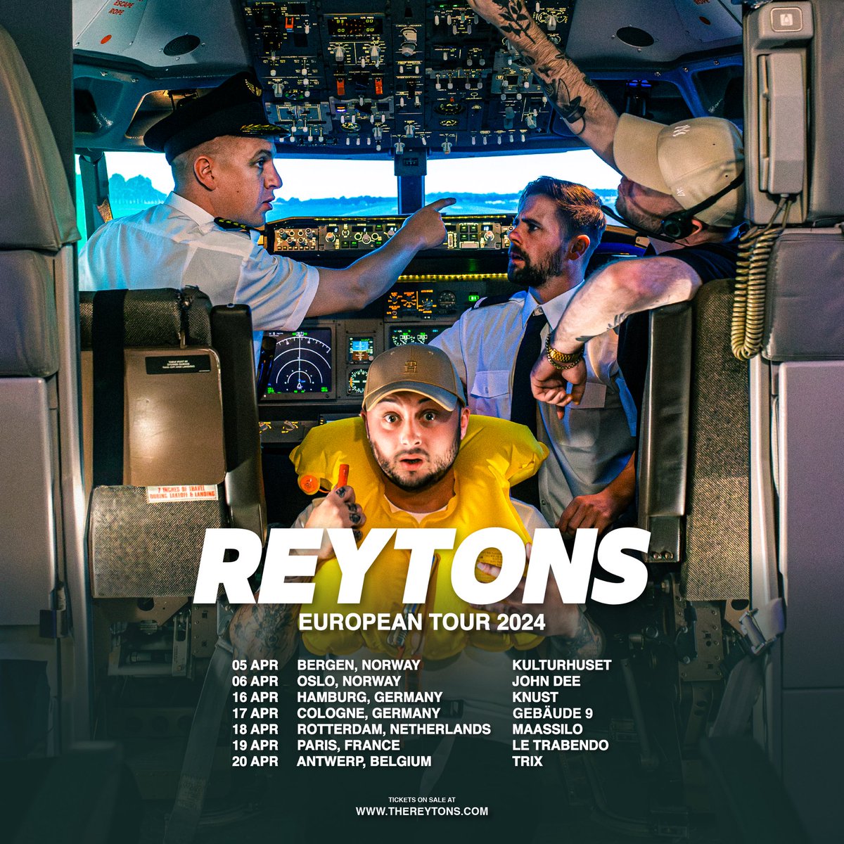 BACK ON THE ROAD!!! Not long until we’re off to Europe, who's coming with us?! Really looking forward to making some debuts as well as visiting some of our favourite places in the world!! Norway, Germany, Netherlands, France, Belgium... see you soon!!! #AllReytons