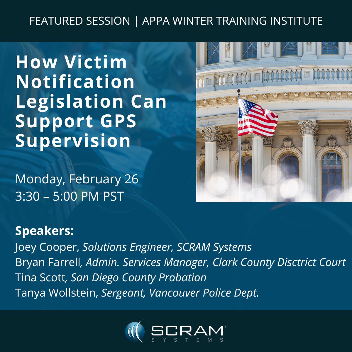 Don’t miss our featured session at the 2024 APPA Winter Training Institute! This session will review recent Washington legislation & how it’s supporting victims of domestic & intimate partner violence.  #MakingADifference #APPA2024 #CommunityCorrections #JusticeReform