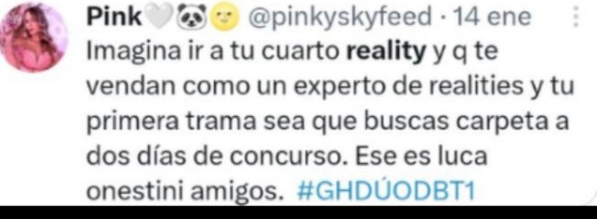 Tamaras45250361's tweet image. Imagina ir a tu  "quinto" reality y ya seas experta en reality aunque no lo creas y no solo que buscas carpeta si no que hace dos y camino de la tercera.
Pues eso,Viva México cabrones.