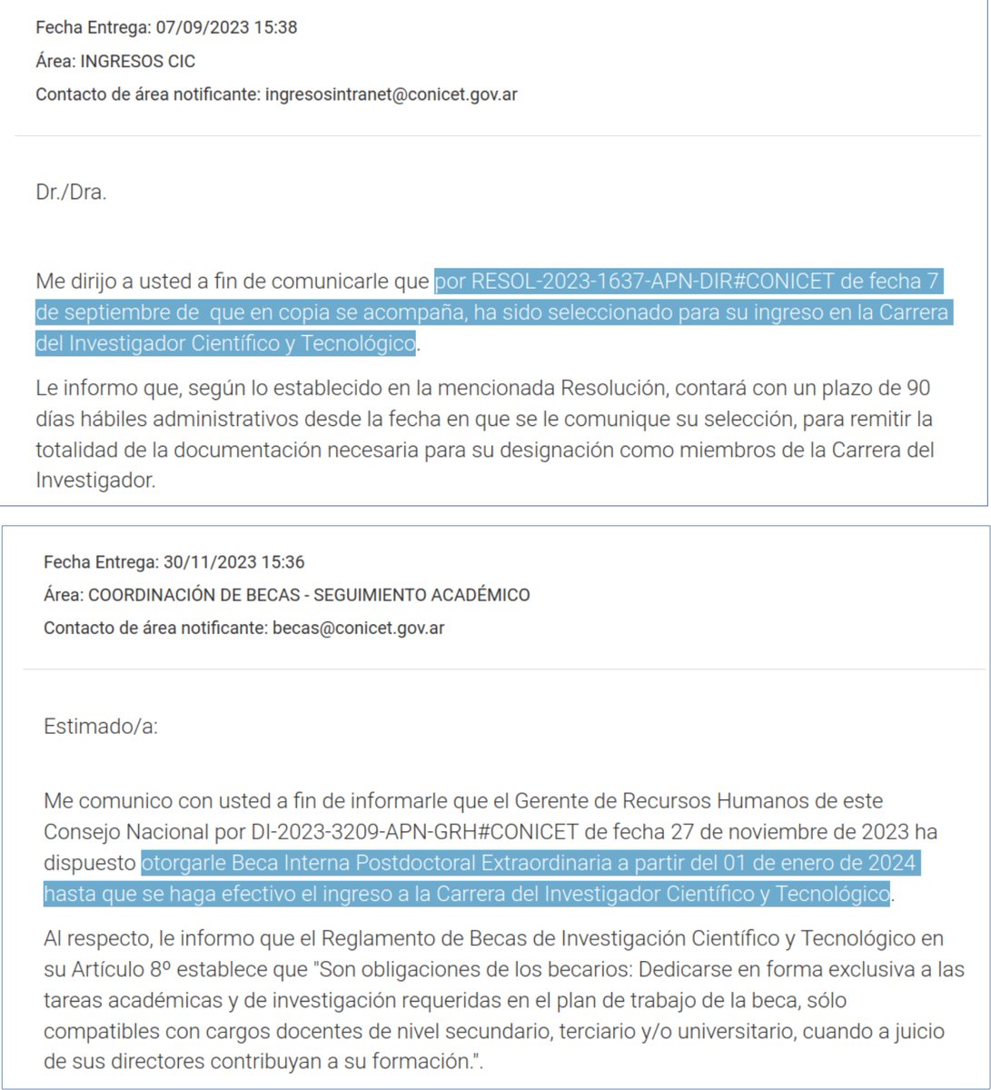 13 de febrero, todavía no nos pagan enero a quienes arrancamos ese mes

Salamone, Posse, Caputo

Algunxs veníamos tirando con lo que nos quedaba desde que nos avisaron que arrancábamos en enero, porque es dedicación exclusiva
Solo admiten cargos docentes, q a veces son ad honorem