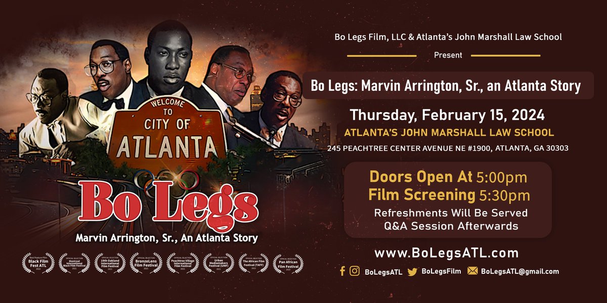 AdelinGasana's tweet image. Black History Month Screening of the award-winning @BoLegsFilm at @atlantajmls #BoLegs #Atlanta #ATL @marvinarrington @swatsn