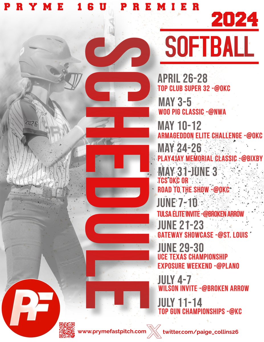 Pryme 16U Premier Spring/Summer 2024 Schedule! <a href="/prymefastpitch/">Pryme Fastpitch</a> <a href="/NCSACoachDaily/">Jess Daily</a>