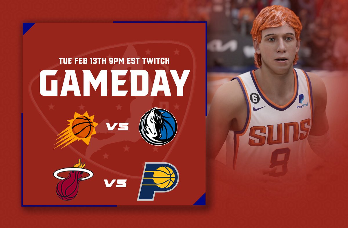 Happy Tuesday SGBA fans. We wrap up Week 10 action tonight on TWITCH at 9pm est. twitch.tv/sgba2kleague Swing by and catch @Suns vs @dallasmavs & @MiamiHEAT vs @Pacers. Join the live chat as well and talk with current players. #NBA2K @iNetworkSports @TGA_Media @tga_street