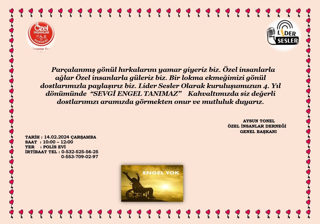 BircanYldrmmm's tweet photo. Parçalanmış gönül hırkalarını yamar giyeriz biz. Özel insanlarla ağlar Özel insanlarla güleriz biz. Bir lokma ekmeğimizi gönül dostlarımızla paylaşırız biz.  "SEVGİ ENGEL TANIMAZ" Kahvaltımızda siz değerli dostlarımızı aramızda görmekten onur ve mutluluk duyarız. https://t.co/rgIGU5Ps8I