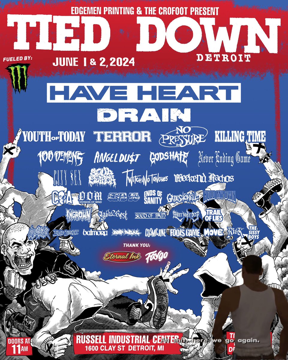 Excited to return to Michigan to play @TiedDownDetroit this summer Tickets: bit.ly/tdd24tix