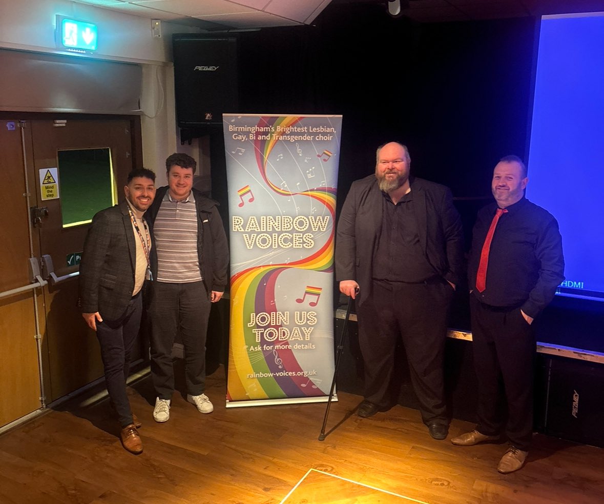BCHFT_ODCulture's tweet photo. Our LGBTQ+ network chairs and EDI Partner are getting ready for an exciting evening celebrating #LGBTQHistoryMonth this evening with @RainbwVoiceSing 🏳️‍🌈 https://t.co/XbM2BxHtQ3