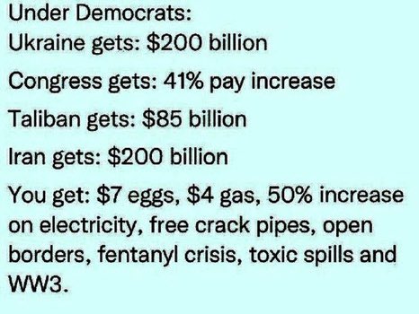 Sassafrass_84's tweet photo. @POTUS Americans need the help. Americans do not support these bills. Why can't you put us first? 

Y'all better vote for Donald Trump or we won't have an America. #voteredtosaveamerica
#Trump2024TheOnlyChoice #TRUMP2024ToSaveAmerica https://t.co/r0KjSwImYz