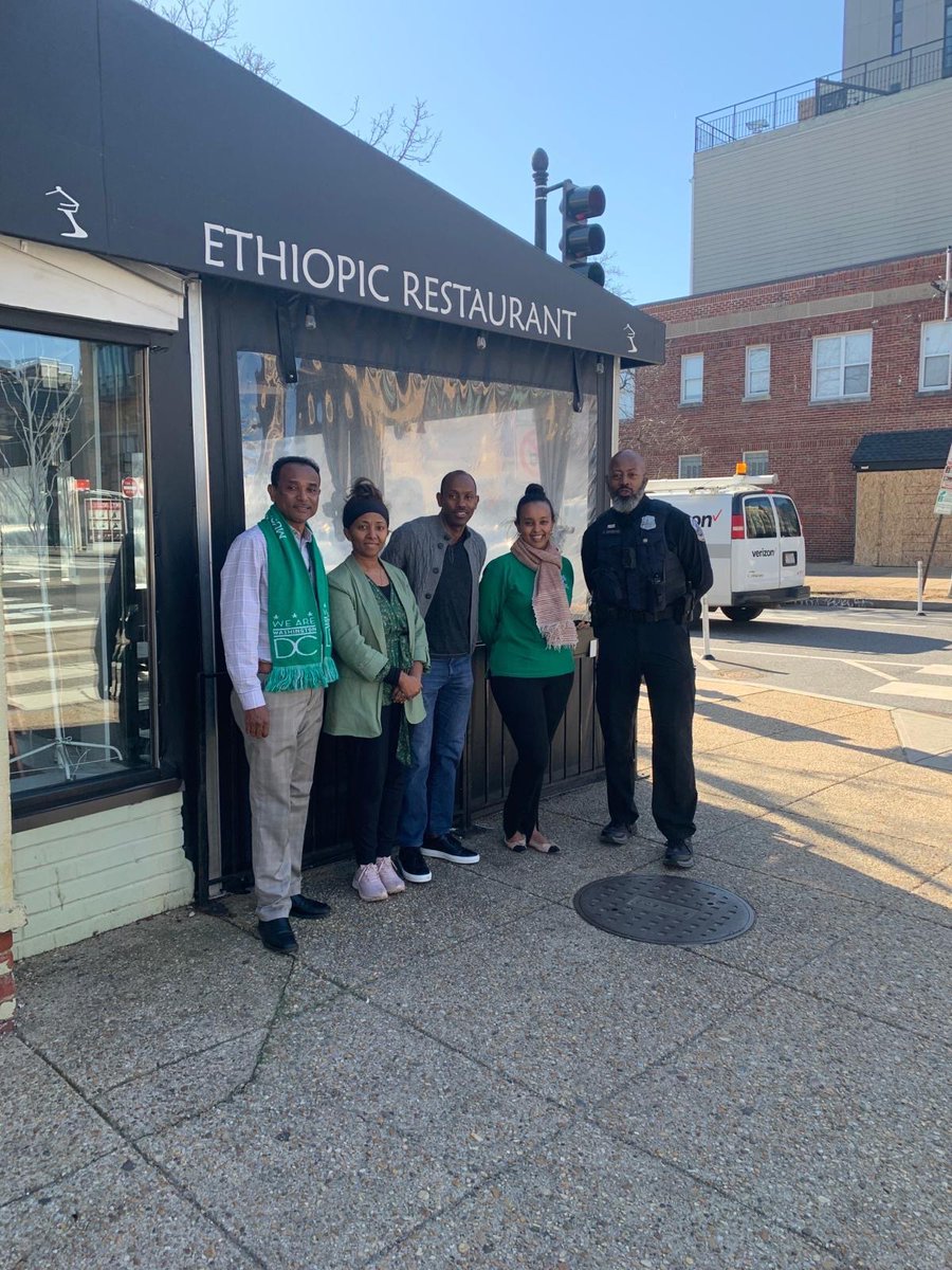 MOAA_DC's tweet photo. On Friday, #TeamMOAA joined
@DCPoliceDept African Liaison Unit at Ward 6 Ethiopic Restaurant and Sidamo Coffee to share information on various District and public safety resources. #DCValues https://t.co/NiTpBof3wY