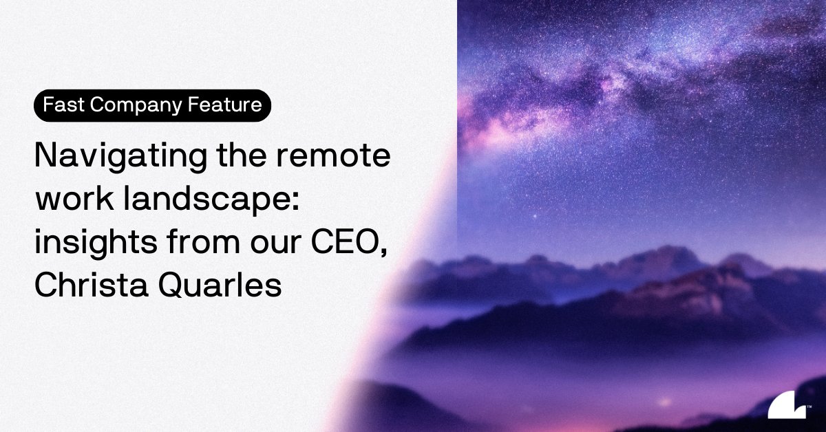 Explore the latest @FastCompany article on the remote work landscape written by our CEO, Christa Quarles (@cquarles). Are return-to-office mandates driven by leadership identity crises? Explore the predictions for 2024 and why remote work is here to stay: bit.ly/48evpEX