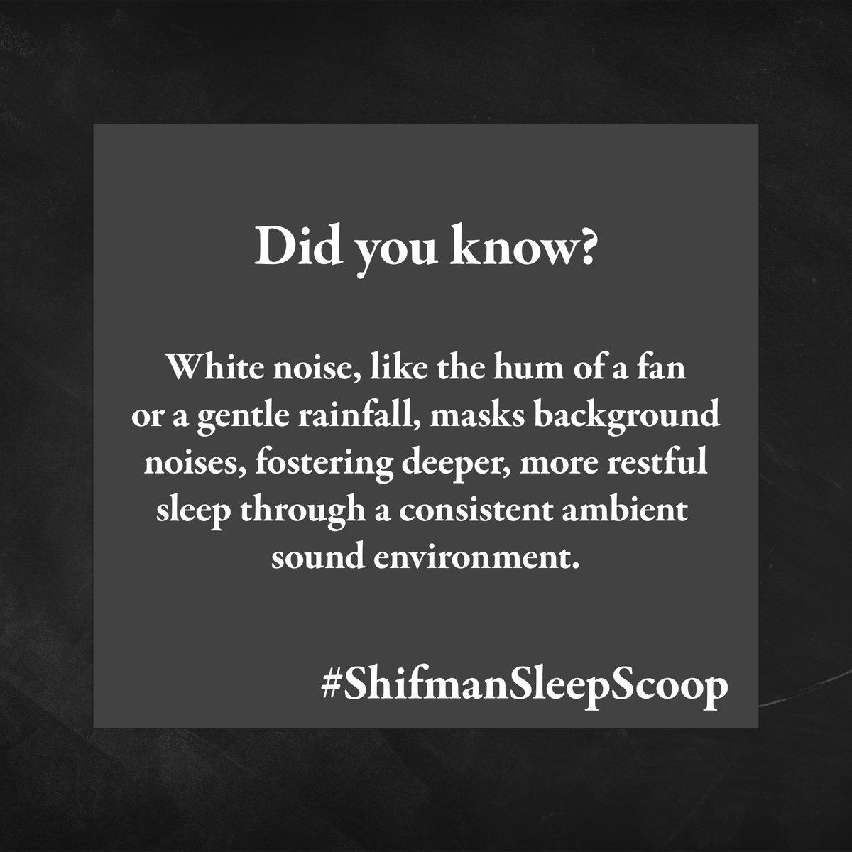 #ShifmanSleepScoop #didyouknow #mattress #WhiteNoiseSleep #SleepSounds #AmbientNoise #SleepBetter #DeepSleep #RelaxingSounds #SleepEnvironment #NoiseMasking #RestfulSleep #SleepSerenity #Newark #NJ
