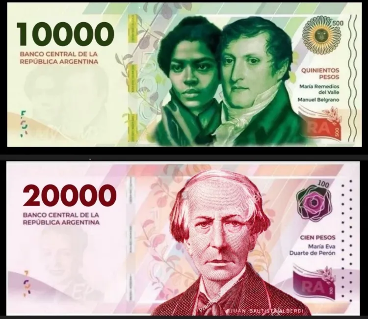 eperezfernandez's tweet photo. Los billetes de $10.000 y $20.000, y con inflación en 2024 proyectada en 213%, se estima que valgan aproximadamente $ 2961 y $5979 respectivamente,  significa que la pérdida de poder adquisitivo es inminente en el tiempo, según estimó  @DiPace4   de la consultora #focusmarket https://t.co/HHWZpYJpU9