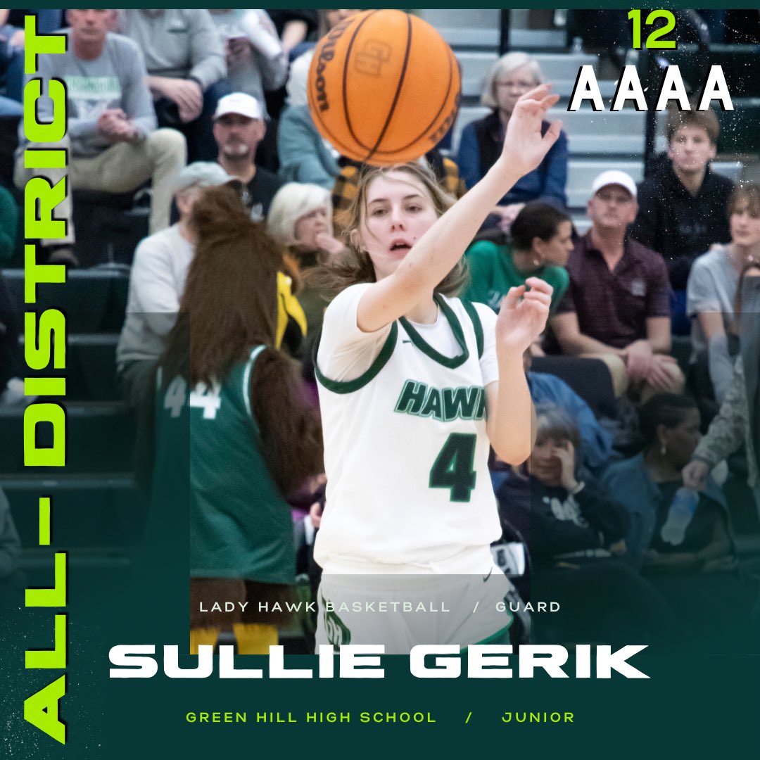 ‼️Congratulations‼️
District 12-4A
ALL-DISTRICT
JR. Guard 
Sullie Gerik