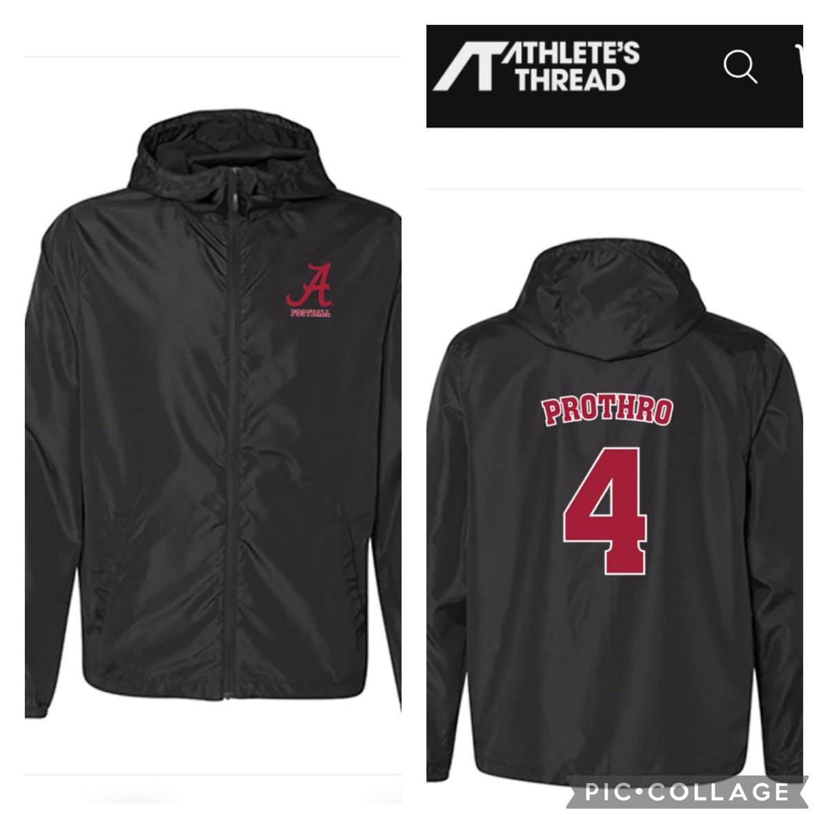 What’s up, Bama Fans? Don’t forget to stop by <a href="/AthletesThread/">Athletes Thread</a>.com or click the link below and shop with me today. *Hot New Item* Grab your Prothro windbreaker jacket today! Come support the kid! Roll Tide Roll! 

athletesthread.com/collections/ty…