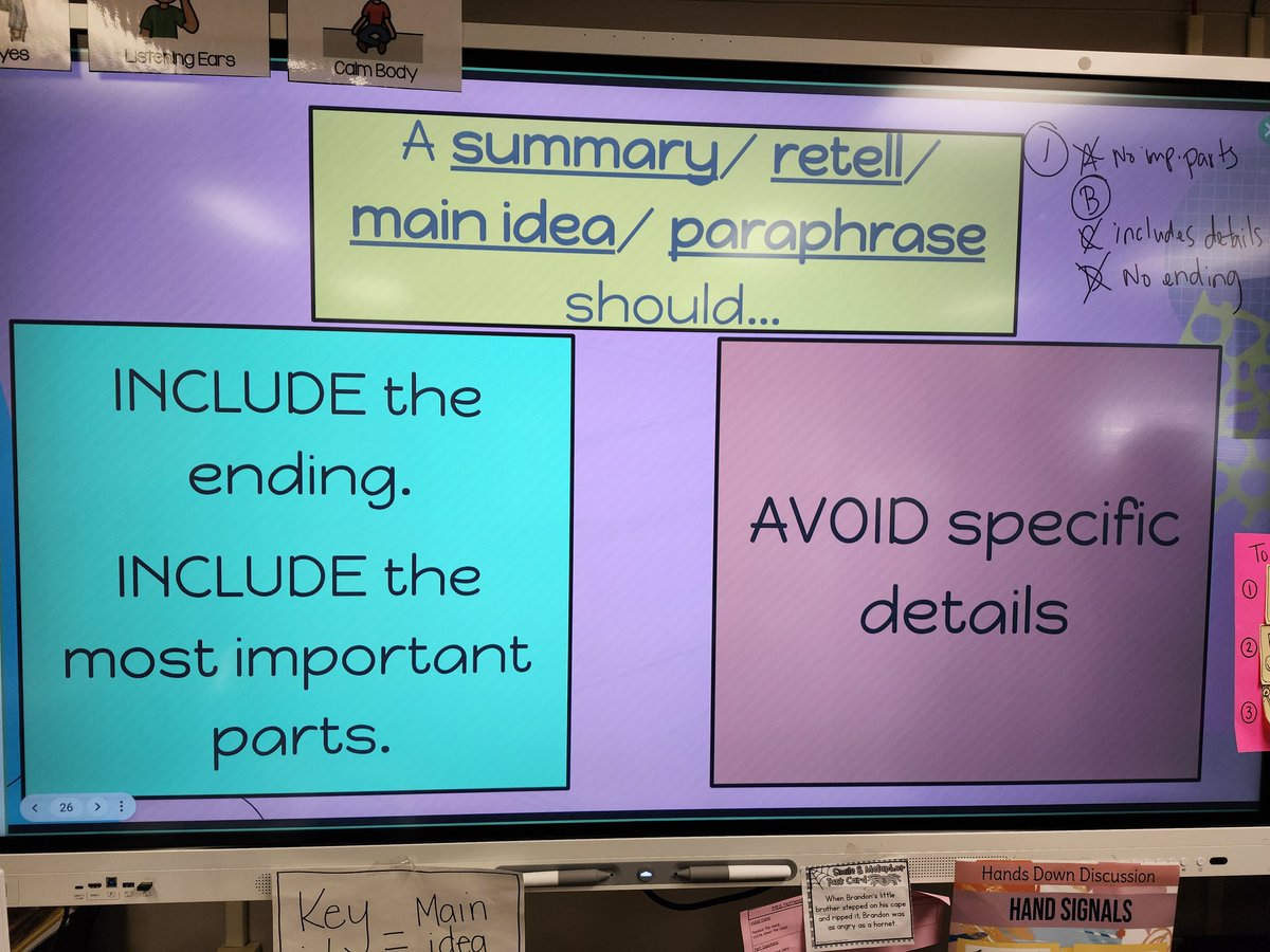 I love that the students named these strategies yesterday, so now we can apply them to summary questions today! @TomballISD @TISDWES @TISD_ELAR