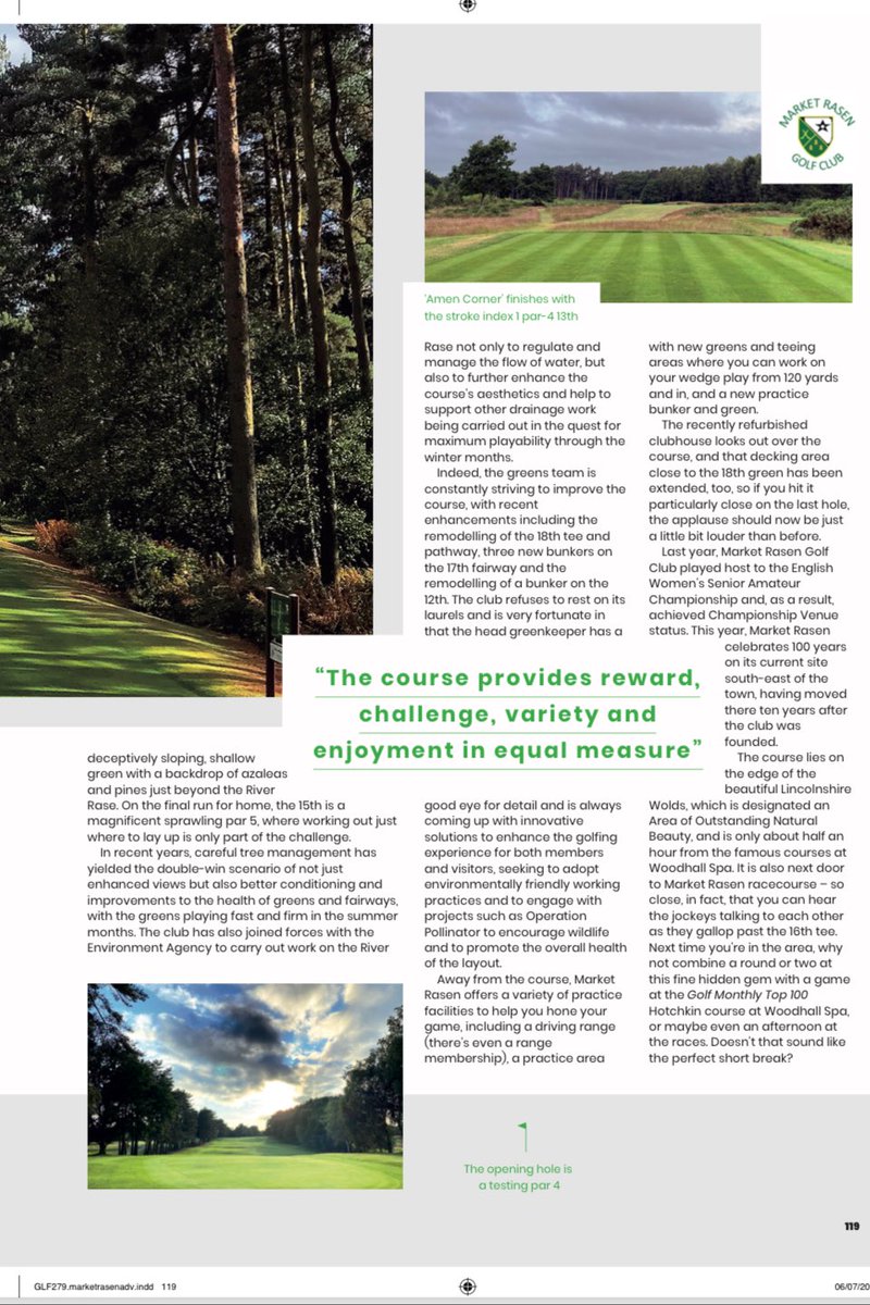 Check out @Marketrasengc which is one of @GolfMonthly #hiddengem @golfshake @NorfolkGolfer @NCGSocietyGuide @MidlandsGolfer