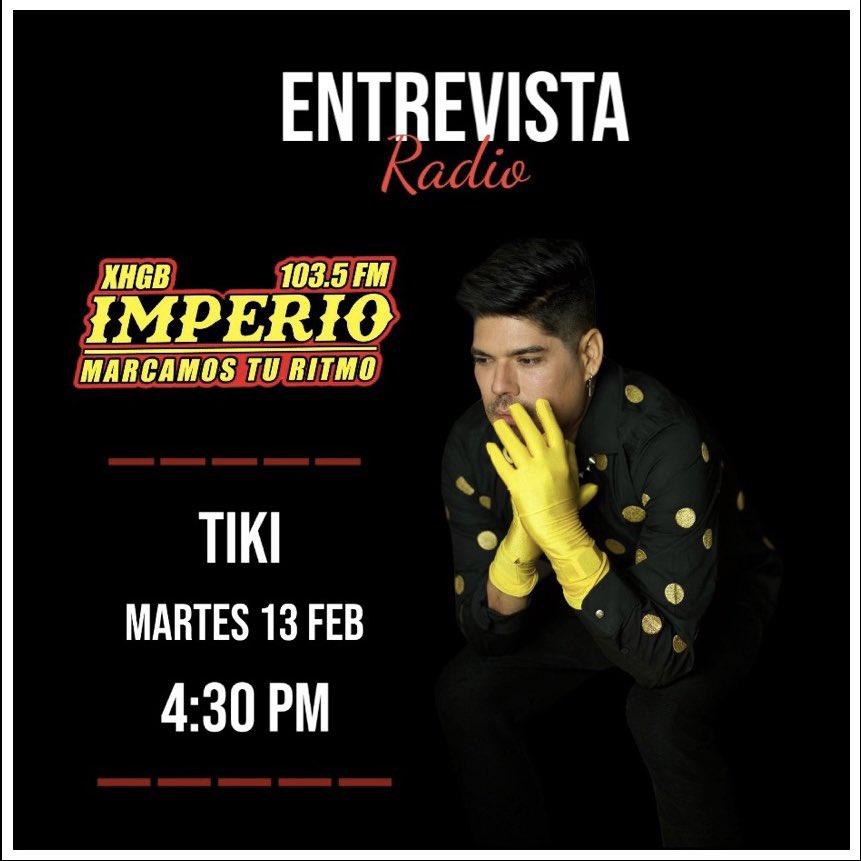 tikioficial's tweet photo. Acompáñenme en la Entrevista que daré hoy a las 4:30 Pm para Imperio 103.5 FM Coatzacoalcos , promocionado mi nuevo sencillo Descontrol y próximos planes ..
#OnAir https://t.co/WD6bTO4JkM