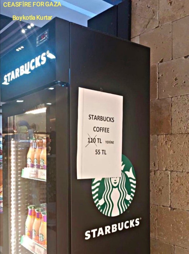ftm_2202's tweet photo. Boykot ne işe mi yarıyor?

Starbucks isimli işg@l ordusu destekçisi firmanın ürünleri halkın boykotuna maruz kaldığı için büyük indirimlerle satılmaya başladı !

Değil 55 TL, 1 TL olsa bile ALMA, ALDIRMA !

@misvakcaps 

CEASFİRE FOR GAZA

Boykotla Kurtar https://t.co/TnxFk4BGAS
