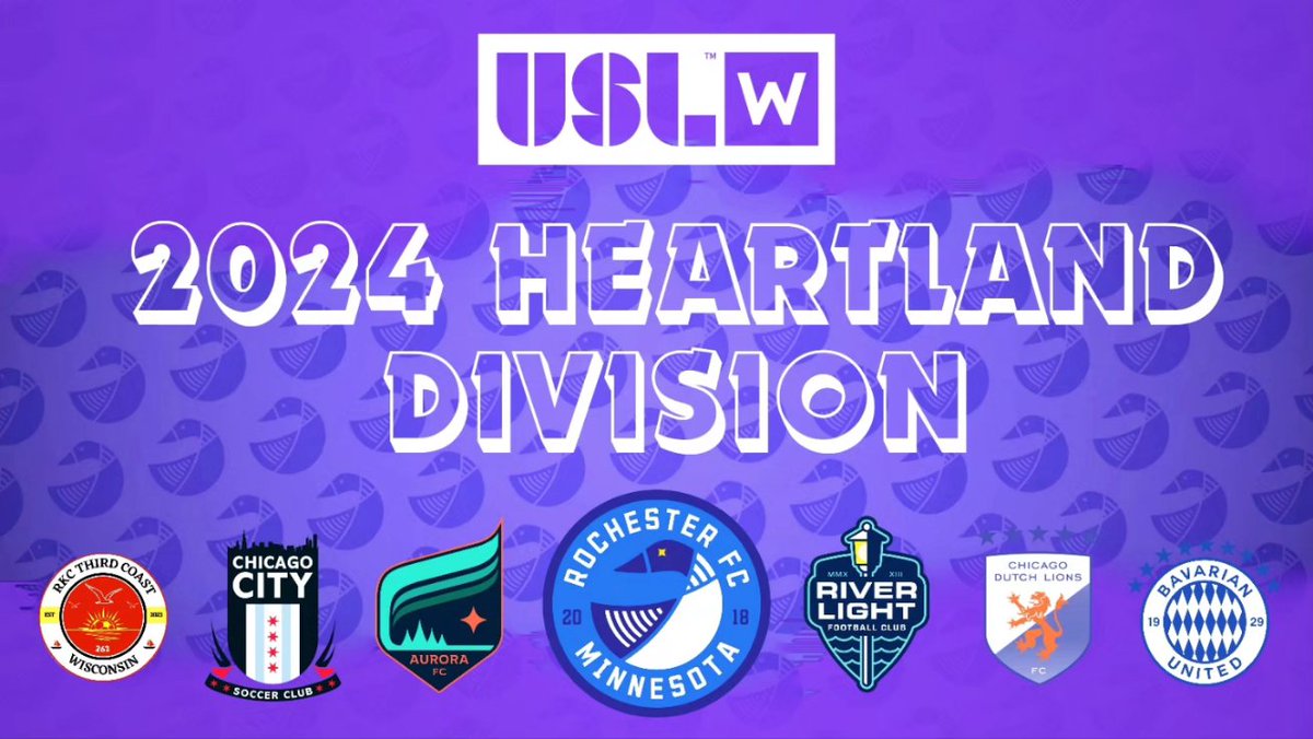 RochesterClub's tweet image. @uslwleague Heartland Division! 

We look forward to an excited 2024 season! 

#USLW #Womensoccer #preprofessional #RochesterFC #RochesterMN