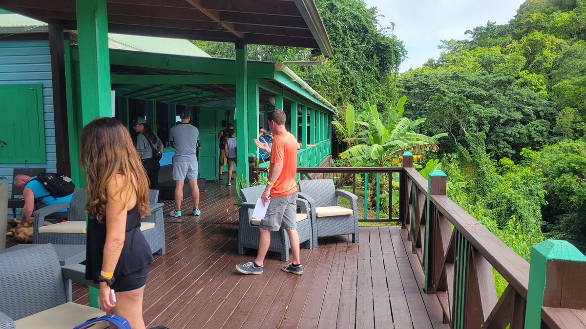 TeamVicarious's tweet photo. The Team visited St. John's, Antigua for the first time and after exploring the downtown, we did a zipline adventure through a canopy of trees in the rain forest. So much fun! 13 zip lines, 2 suspension bridges, 3 aerial walkways, and a tree house #antigua #stjohnsantigua https://t.co/pQdtOVdtbh